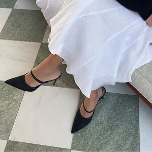 Dolce Vita Katik Mesh Pointed Toe Mules Black Onyx sz10.5 ✨ new ✨
